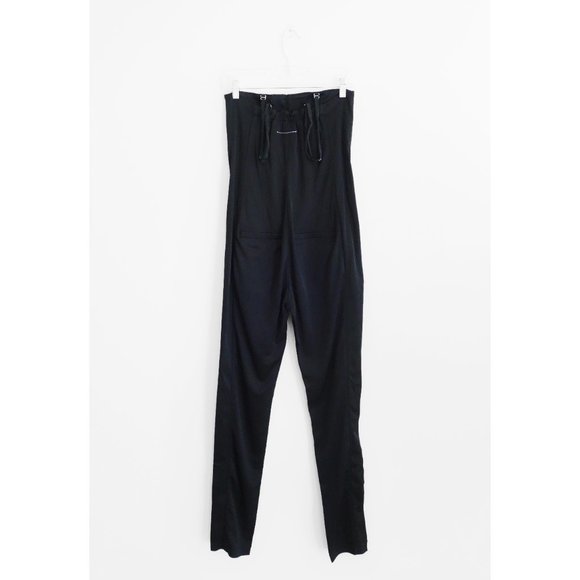 Maison Martin Margiela MM6 Black Sateen Viscose Wool Stretch Jumpsuit IT 40 US 4 - Picture 3 of 5